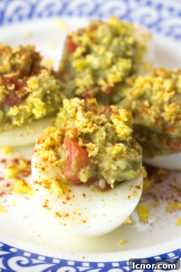 Gourmet deviled eggs recipes - avocado deviled eggs