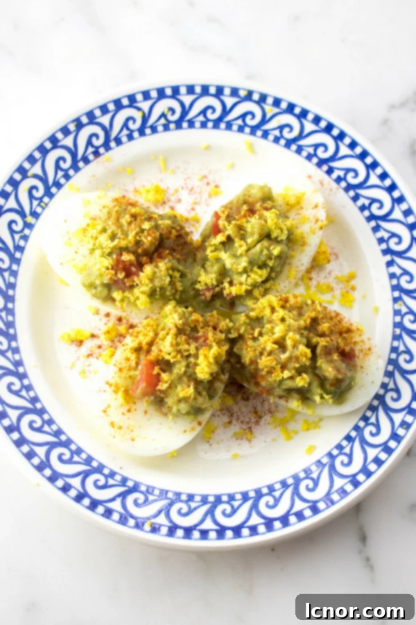 Avocado deviled eggs