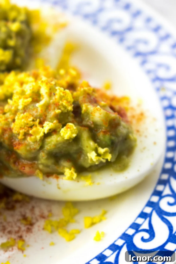 Avocado deviled eggs