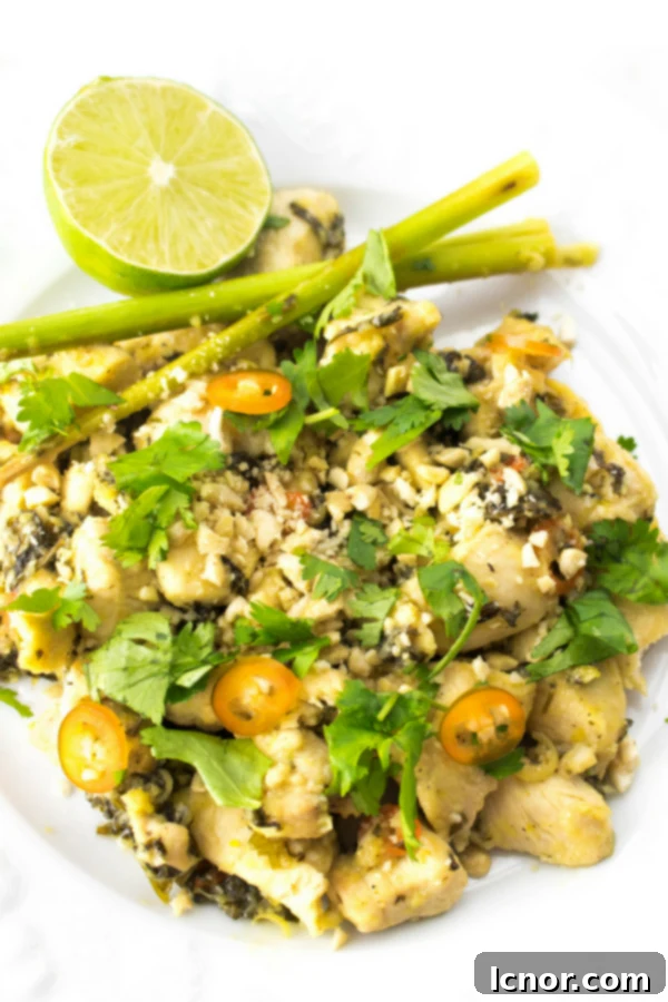 Cambodian lemongrass ginger chicken stir fry