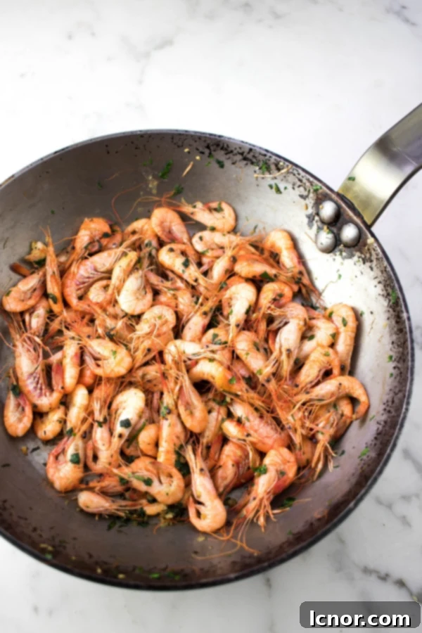 Sizzling Garlic Shrimp, a perfect French shrimp appetizer
