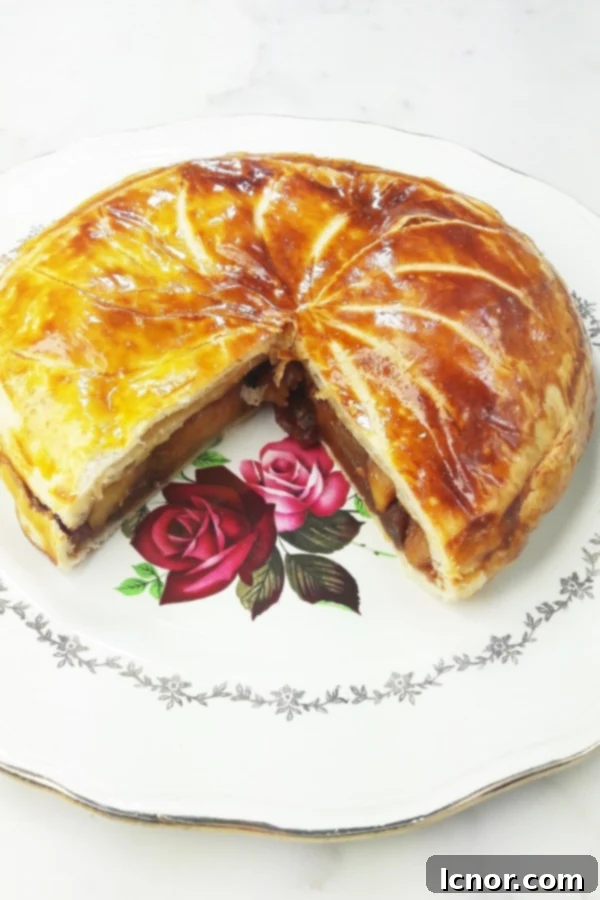 Traditional French Galette des Rois, eaten in January