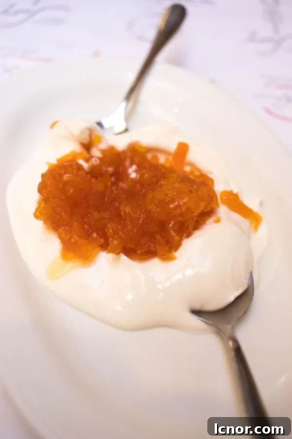 Greek yogurt topped with clementine