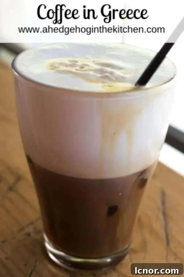 Another pinable image showcasing the inviting atmosphere of Greek coffee culture.